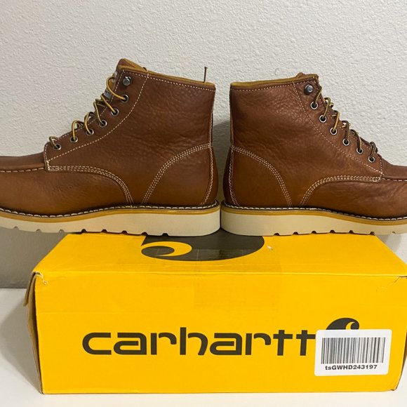 Carhartt Men's 6 Inch Waterproof Wedge Soft Toe Work Boot - Picture 5 of 8